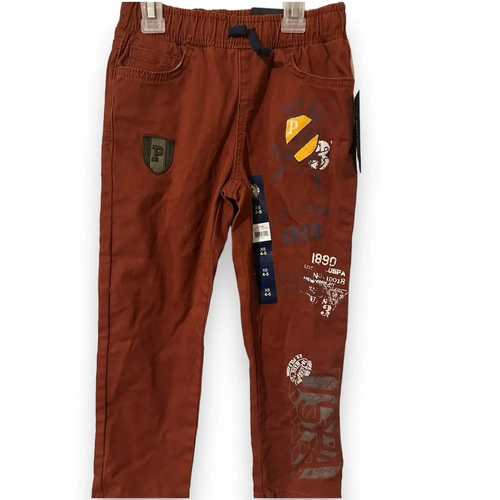 ⭐️⭐️⭐️Host Pick⭐️⭐️⭐️U.S. Polo ASSN burgundy boy pants size X-Small (4-5)